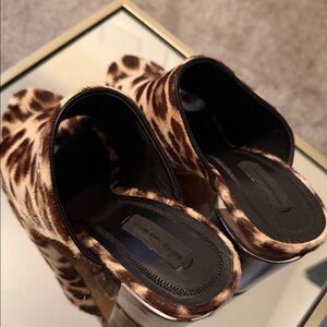 Alexander Wang Brown Leopard Mules